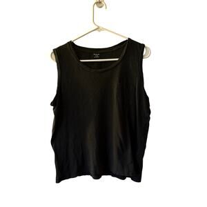 Madewell Women’s Tank Top Thick Straps Chest Pocket Black Size M